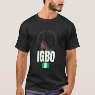Elegantes afrikanisches Kopftuch für Frauen Schwar T-Shirt