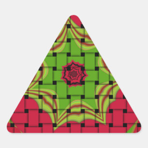 Elegantes afrikanisches liebliches Vektor-Druckmus Dreieckiger Aufkleber