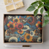 Elegantes afrikanisches Muster in reichen Erdtönen Seidenpapier (Geschenk)