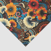 Elegantes afrikanisches Muster in reichen Erdtönen Seidenpapier (Ausschnitt)