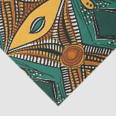 Elegantes afrikanisches Muster in reichen Tönen Seidenpapier (Ausschnitt)