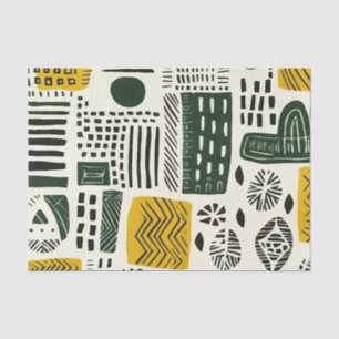 Elegantes, afrikanisches Muster mit lebhaften Deta Seidenpapier