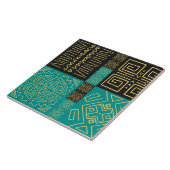 Elegantes Afrikanisches Tribal Geometrisches Muste Fliese (Seite)