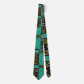 Elegantes Afrikanisches Tribal Geometrisches Muste Krawatte (Vorderseite)