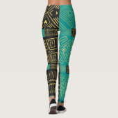 Elegantes Afrikanisches Tribal Geometrisches Muste Leggings (Rückseite)