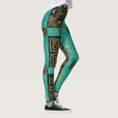 Elegantes Afrikanisches Tribal Geometrisches Muste Leggings (Rechts)