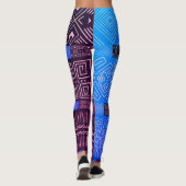 Elegantes Afrikanisches Tribal Geometrisches Muste Leggings (Rückseite)