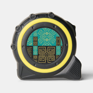 Elegantes Afrikanisches Tribal Geometrisches Muste Maßband