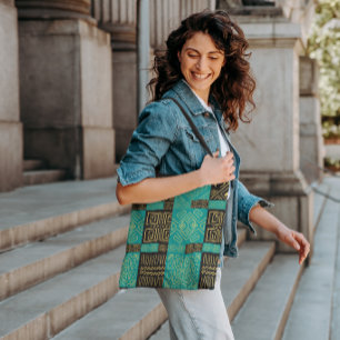 Elegantes Afrikanisches Tribal Geometrisches Muste Tasche
