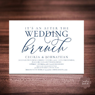 Elegantes After-The-Wedding-Brunch, stilvolles Nav Einladung
