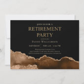 Elegantes Agate Gemstone Retirement Party Einladung (Vorderseite)