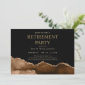 Elegantes Agate Gemstone Retirement Party Einladung (Stehend Vorderseite)