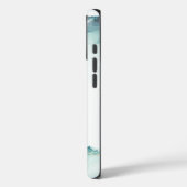 Elegantes Agate Marble Muster Monogram Script Case-Mate iPhone Hülle (Rückseite / Links)