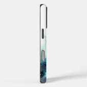 Elegantes Agate Marble Muster Monogram Script Case-Mate iPhone Hülle (Rückseite / Rechts)