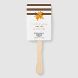 Elegantes Ahornblatt, Streifen Hochzeit im Herbst Fächer