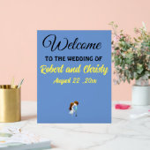 Elegantes Akryllisches Begrüßungszeichen für Hochz Acrylschild (Hochzeit)