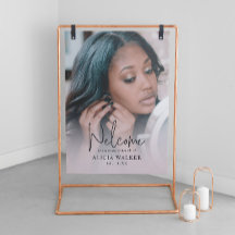 Elegantes Akryllisches Sweet 16 Willkommenszeichen