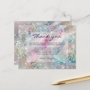 Elegantes Alcohol-Tinte-Holografisches Glitter-Dan Postkarte