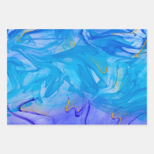 Elegantes alkoholfarbenes Muster Geschenkpapier Set (Vorderseite 2)