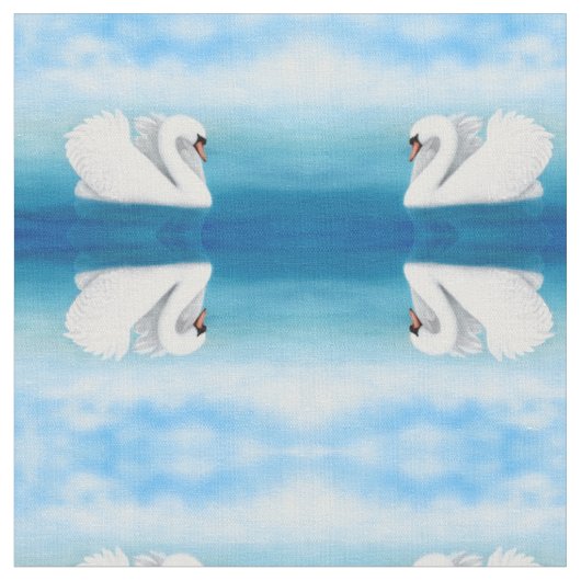 Elegantes alleines stummer Schwan-Gewebe Stoff (Nahaufnahme)