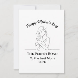 Elegantes "Alles Gute zum Muttertag" Mama und Baby Feiertagskarte