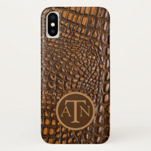 Elegantes Alligator-Skin-Monogramm Case-Mate iPhone Hülle