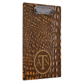 Elegantes Alligator-Skin-Monogramm Klemmbrett (Rechts)
