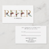 Elegantes Alphabet Empfehlungskarte (Vorne/Hinten)