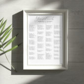 Elegantes Alphabetisches Hochzeitscharakter Poster