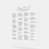 Elegantes Alphabetisches Hochzeitssaal Acrylschild (Winkel)