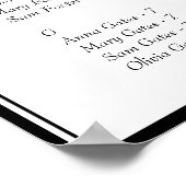 Elegantes Alphabetisches Hochzeitsstift Poster (Ecke)