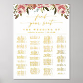 Elegantes Alphabetisches Seating mit Real Gold Foliendrucke (Vorderseite)