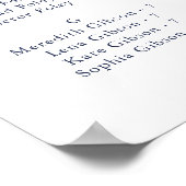 Elegantes, alphabetisches Seekartenmuster Poster (Ecke)