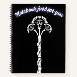 Elegantes altägyptisches Lotus-Notizbuch Notizblock