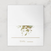 Elegantes Alter und goldene Landschaft Wasserfarbe Platzkarte (Außenseite Aufgefaltet)