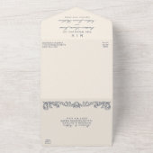 Elegantes altes Chateau Manor Wedding Foto QR Code All In One Einladung (Außenbereich)