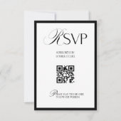 Elegantes altes Geld Schwarz und Weiß  RSVP Karte (Vorderseite)