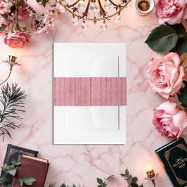 Elegantes Altes Geld Vintag Pink Pinstripes Hochze Einladungsbanderole