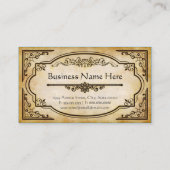 Elegantes altes Papier mit Vintagem Rahmen Visitenkarte (Rückseite)