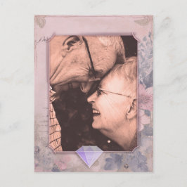 Elegantes altmodisches Save the Date Foto Postkart Postkarte