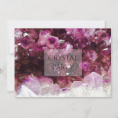 Elegantes Amethyst Crystal Party Einladung (Vorderseite)