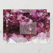 Elegantes Amethyst Crystal Party Einladung (Vorne/Hinten)