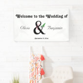 Elegantes Ampersand Hochzeitsbanner Banner (Insitu)