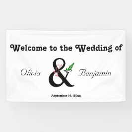 Elegantes Ampersand Hochzeitsbanner Banner