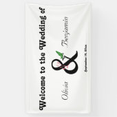 Elegantes Ampersand Hochzeitsbanner Banner (Vertikal)