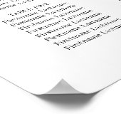 Elegantes Ampersand Minimal Hochzeitsstift Poster (Ecke)