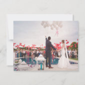 Elegantes Ampersand Modernes einfaches Foto Hochze Dankeskarte (Rückseite)