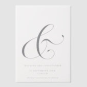 Elegantes Ampersand-Overlay Save the Date Pergament Einladungen (Vorderseite)
