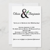 Elegantes Ampersand & SkriptWedding Design Einladung (Vorderseite)