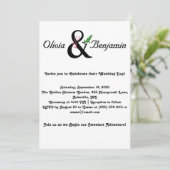 Elegantes Ampersand & SkriptWedding Design Einladung (Stehend Vorderseite)